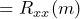 \begin{방정식*} =R_{xx}(m) \end{방정식*}