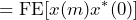 \begin{방정식*} =\text{FE}[x(m)x^{*}(0)] \end{방정식*}