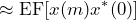 \begin{방정식*} \about\text{EF}[x(m)x^{*}(0)] \end{방정식*}