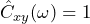 \begin{방정식*} \hat{C}_{xy}(\omega)=1 \end{방정식*}