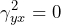\begin{방정식*} \gamma_{yx}^2=0 \end{방정식*}