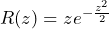 \begin{방정식*} R(z)=ze^{-\frac{z^2}{2}} \end{방정식*}